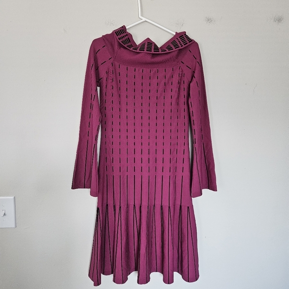 Prabal Gurung Purple Off The Shoulder Dress Size 4 - Picture 8 of 9